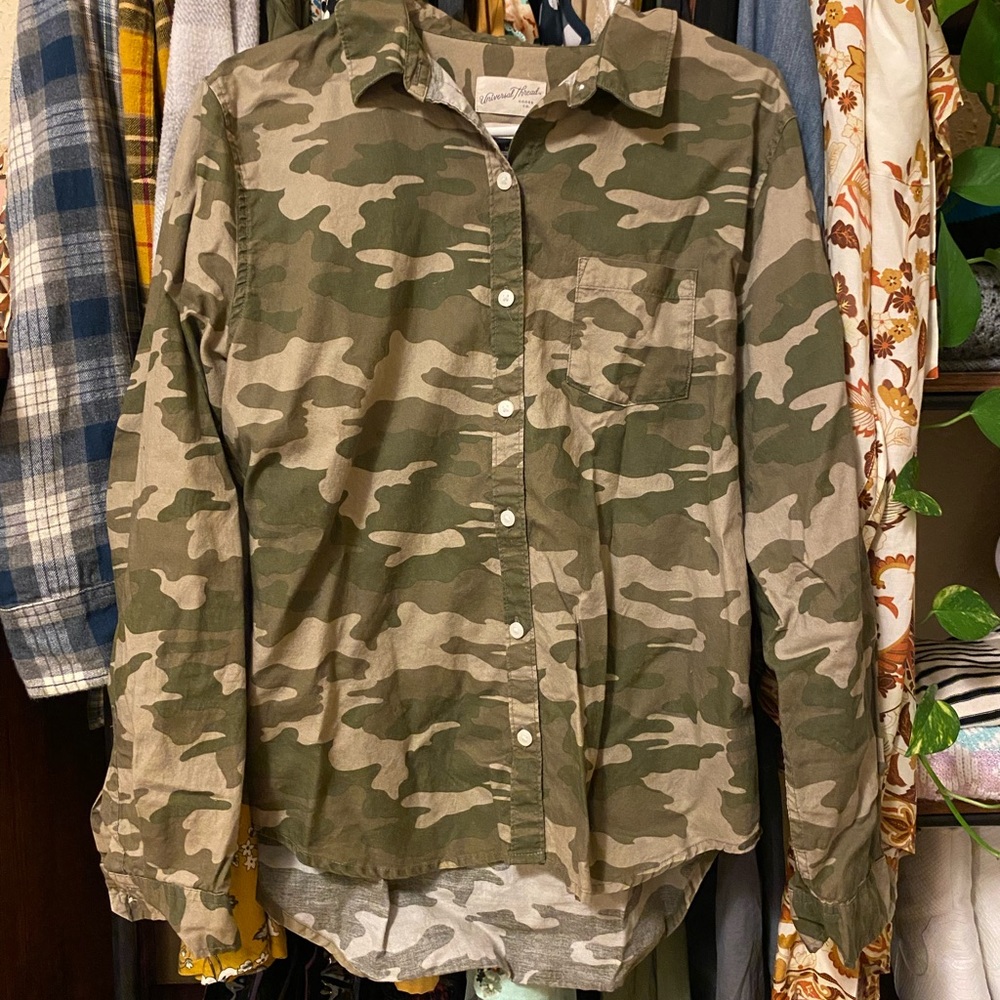 Camo Button-Up Shirt